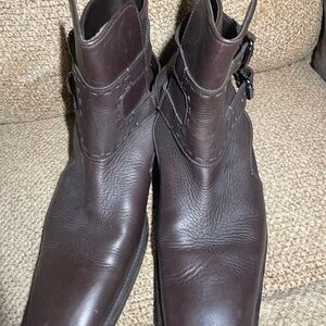 Fendi Brown Leather men’s Chelsea boots Sz 11 made in Italy excellent condition